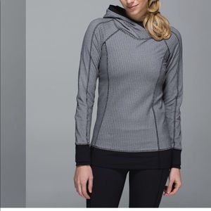Lululemon think fast hoodie herringbone sz 4 EUC